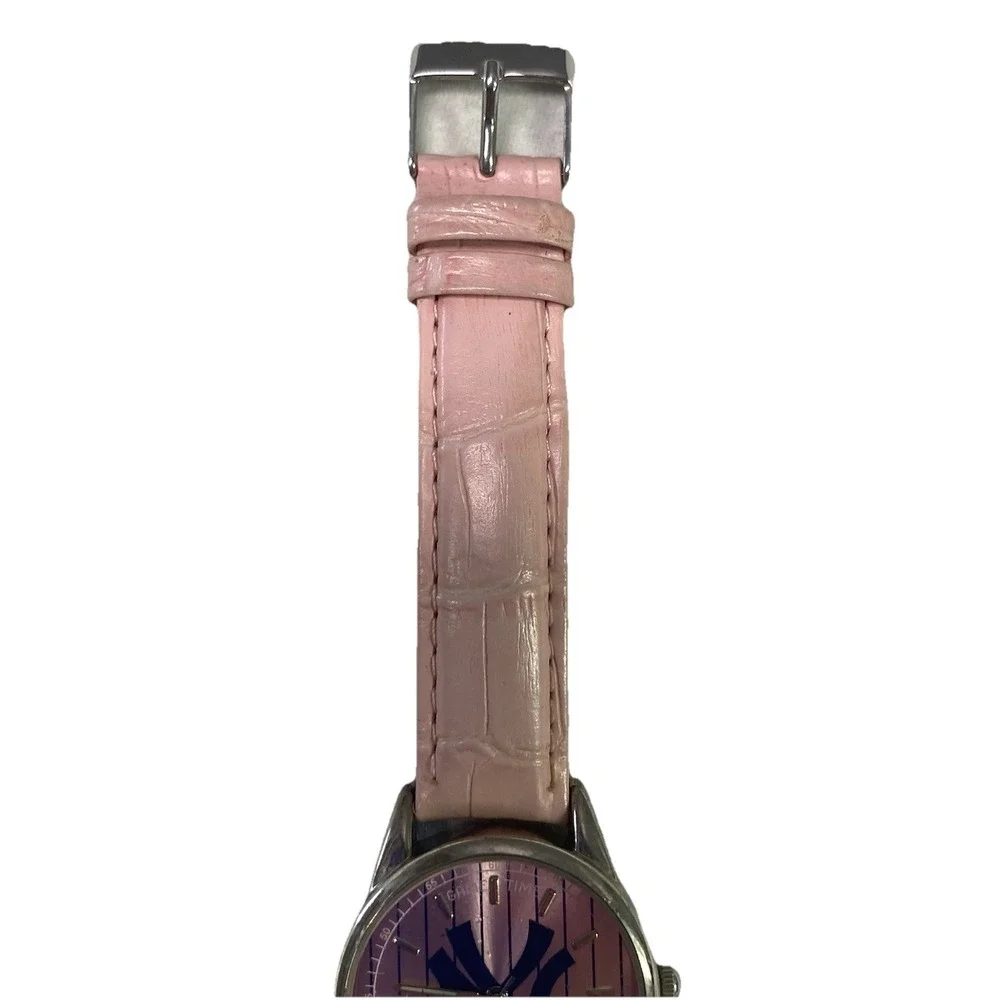 New York Yankees Womens Pink & Blue MLB Watch‎ WORKS.. Face=1.25